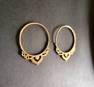Mini Boho Brass Hoop Earrings; Ethnic, Geometric, Small, Rustic, Yoga, Hippie, Gypsy, Pretty, Ssy, Boho, Bohemian, Festival