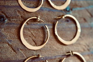 New Hammered Flat Hoop Earrings: A Classic, Reworked
