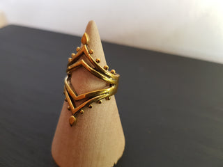 Ethnic Brass Ring / Boho / Ethnic / Rustic / Festival / Bohemian / Hippie / Gypsy / Psy / Thumb / Psy / Tribal ring