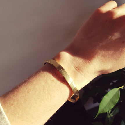 Simple Solid Brass Bracelet / Bangle / Boho / Ethnic / Rustic / Bohemian / Hippie / Gypsy / Jewellery /