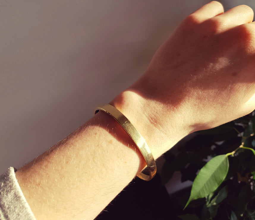 Simple Solid Brass Bracelet / Bangle / Boho / Ethnic / Rustic / Bohemian / Hippie / Gypsy / Jewellery /