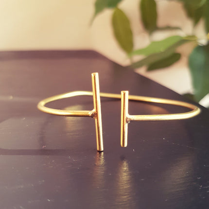 Minimalist Brass Bracelet / Bangle / Boho / Ethnic / Rustic / Bohemian / Hippie / Gypsy / Jewellery / adjustable