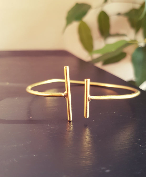 Minimalist Brass Bracelet / Bangle / Boho / Ethnic / Rustic / Bohemian / Hippie / Gypsy / Jewellery / adjustable