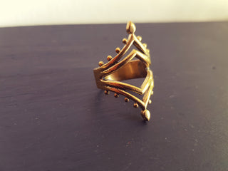 Ethnic Brass Ring / Boho / Ethnic / Rustic / Festival / Bohemian / Hippie / Gypsy / Psy / Thumb / Psy / Tribal ring