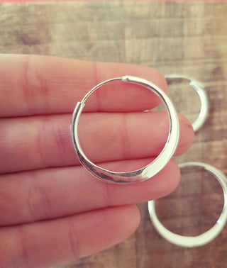 Rustic Silver Hoop Earrings / Boho Hoops / Ethnic Jewellery / Everyday Silver Earrings / Boho Classic / Bohemian Style / Gypsy