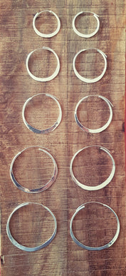 Rustic Silver Hoop Earrings / Ethnic Boho Classic XL Bohemian Chic Gypsy Spiral Hippie Tribal Hiphop style