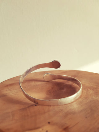 Black Onyx Silver Bracelet / Bangle / Ethnic / Rustic / Bohemian / Hippie / Gypsy / Psy / Chic / Jewellery / Body / Adjustable