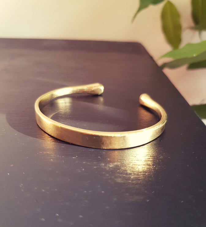 Simple Solid Brass Bracelet / Bangle / Boho / Ethnic / Rustic / Bohemian / Hippie / Gypsy / Jewellery /