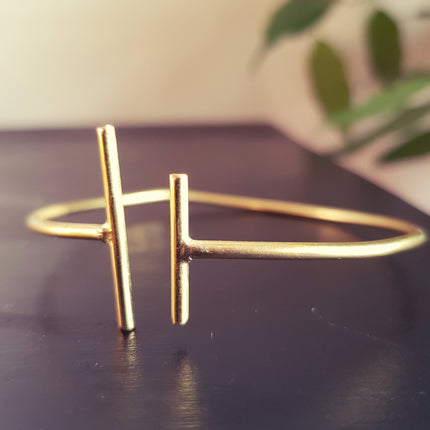 Minimalist Brass Bracelet / Bangle / Boho / Ethnic / Rustic / Bohemian / Hippie / Gypsy / Jewellery / adjustable