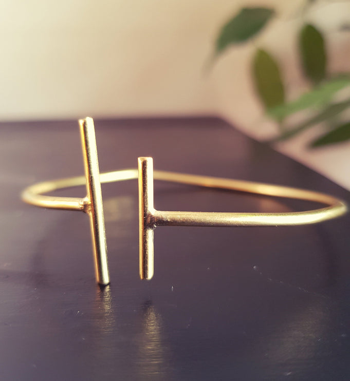 Minimalist Brass Bracelet / Bangle / Boho / Ethnic / Rustic / Bohemian / Hippie / Gypsy / Jewellery / adjustable