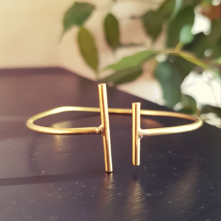 Minimalist Brass Bracelet / Bangle / Boho / Ethnic / Rustic / Bohemian / Hippie / Gypsy / Jewellery / adjustable