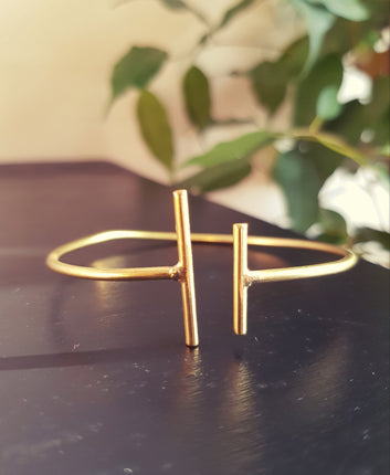 Minimalist Brass Bracelet / Bangle / Boho / Ethnic / Rustic / Bohemian / Hippie / Gypsy / Jewellery / adjustable