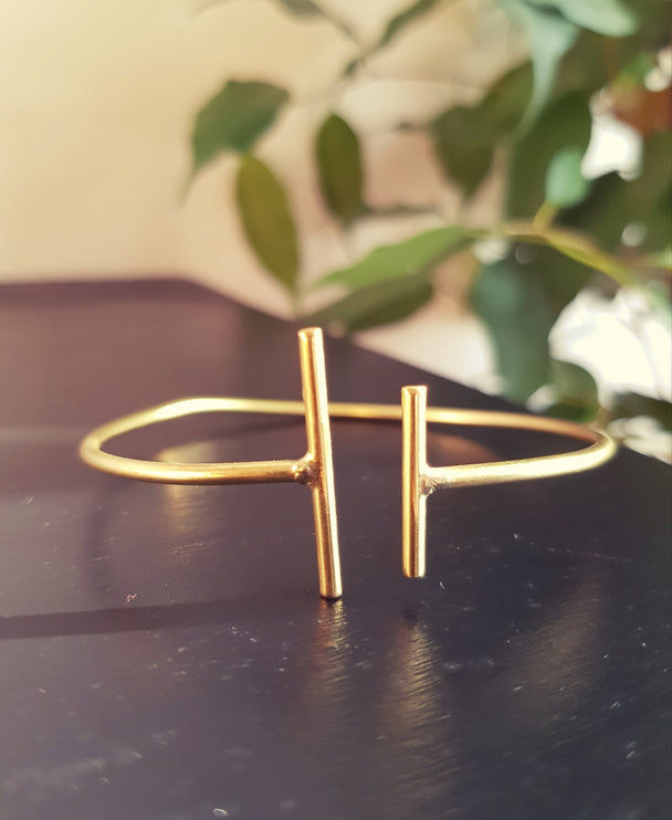 Minimalist Brass Bracelet / Bangle / Boho / Ethnic / Rustic / Bohemian / Hippie / Gypsy / Jewellery / adjustable