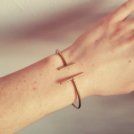 Minimalist Brass Bracelet / Bangle / Boho / Ethnic / Rustic / Bohemian / Hippie / Gypsy / Jewellery / adjustable