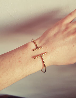 Minimalist Brass Bracelet / Bangle / Boho / Ethnic / Rustic / Bohemian / Hippie / Gypsy / Jewellery / adjustable