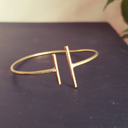 Minimalist Brass Bracelet / Bangle / Boho / Ethnic / Rustic / Bohemian / Hippie / Gypsy / Jewellery / adjustable