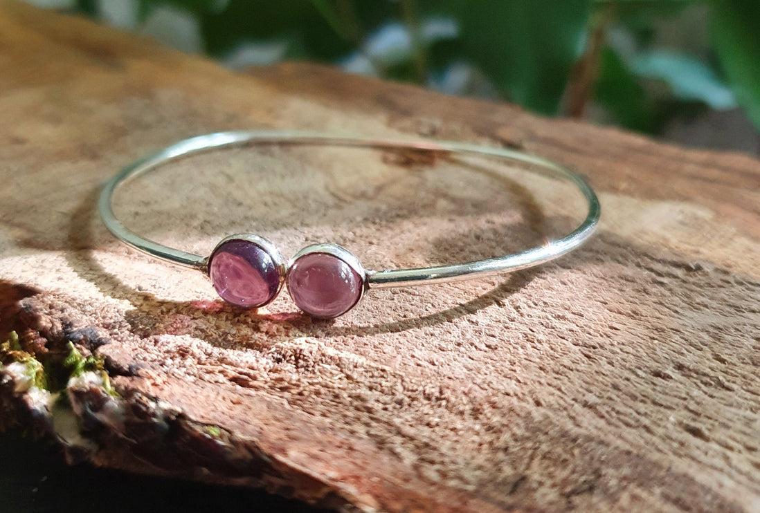 Boho Bracelet / Bangle / Amethyst/ Silver / Ethnic / Rustic / Bohemian / Hippie / Gypsy / Psy / Chic / Jewellery / Body / Adjustable