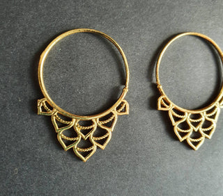 Mini Boho Brass Hoop Earrings; Ethnic, Geometric, Small, Rustic, Yoga, Hippie, Gypsy, Pretty, Ssy, Boho, Bohemian, Festival