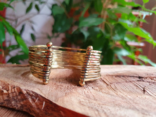 Hammered Brass Cuff Bracelet, Boho Bracelets for Women