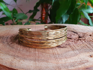 Textured Brass Cuff Bracelet / Boho / Ethnic / Rustic / Bohemian / Hippie / Gypsy / Jewellery / Adjustable