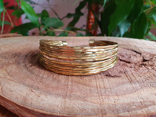 Textured Brass Cuff Bracelet / Boho / Ethnic / Rustic / Bohemian / Hippie / Gypsy / Jewellery / Adjustable