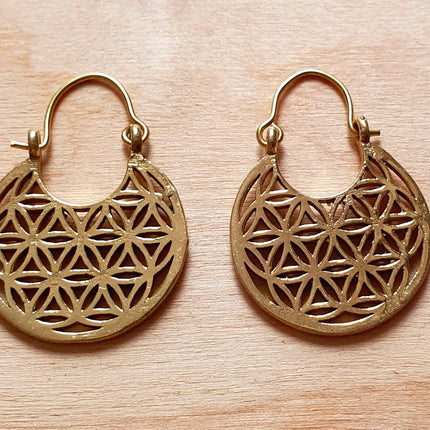 Mini Boho Brass Hoop Earrings; Ethnic, Geometric, Small, Rustic, Yoga, Hippie, Gypsy, Pretty, Ssy, Boho, Bohemian, Festival