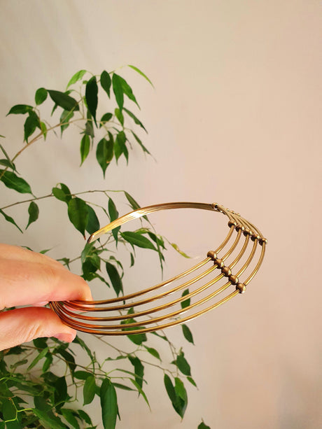 Ethnic Choker Brass Necklace / Boho/ Rustique / Gypsy / Lightweight / Boho / Tribal / Hippie / Rustic / Vegan /