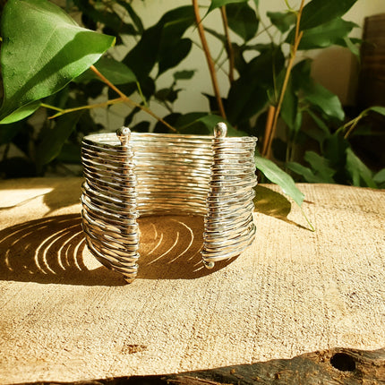 Textured Silver Cuff Bracelet / Boho / Ethnic / Rustic / Bohemian / Hippie / Gypsy / Jewellery / Adjustable