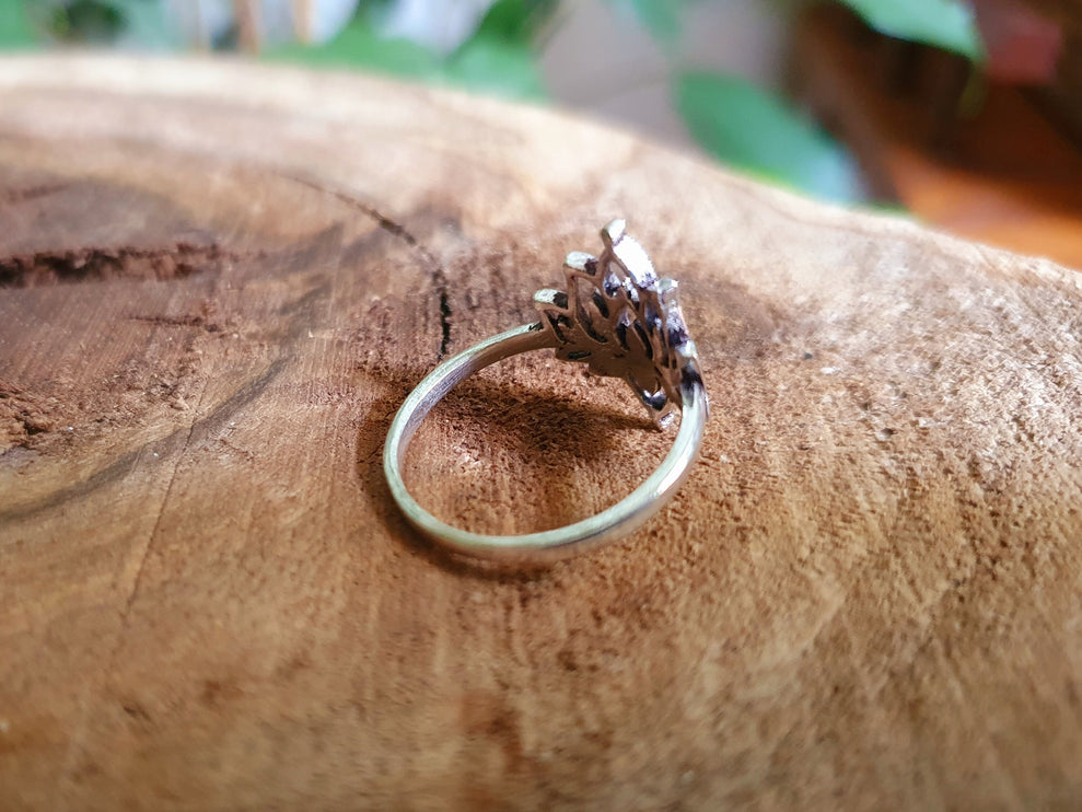 Silver Lotus Flower Ring / Boho / Buddha / Flower / Ethnic / Rustic / Tribal / Gypsy / Festival / Indian / Healing / Festival