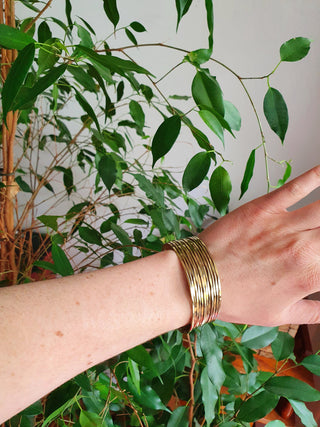 Hammered Brass Cuff Bracelet, Boho Bracelets for Women