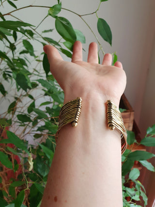 Hammered Brass Cuff Bracelet, Boho Bracelets for Women