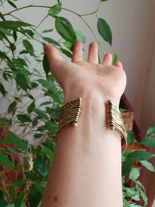 Hammered Brass Cuff Bracelet, Boho Bracelets for Women