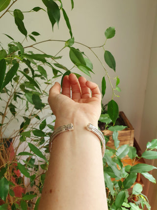 Textured Silver Cuff Bracelet / Boho / Ethnic / Rustic / Bohemian / Hippie / Gypsy / Jewellery / Adjustable