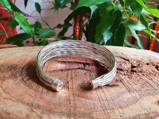 Textured Silver Cuff Bracelet / Boho / Ethnic / Rustic / Bohemian / Hippie / Gypsy / Jewellery / Adjustable