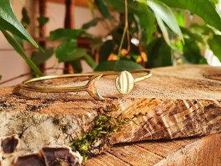 Earth + Moon Bracelet / Bangle / Brass / Galaxy / Ethnic / Rustic / Bohemian / Hippie / Gypsy / Psy / Chic / Jewellery / Body / Adjustable