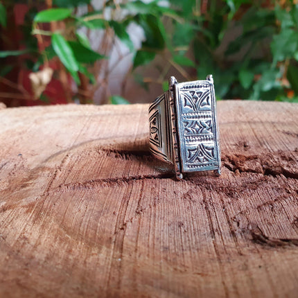 Tuareg Silver Ring / Mens Ring / Boho / Ethnic / Rustic / Festival / Bohemian / Hippie / Gypsy / Psy / Thumb / Mens gift