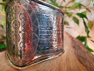 Aztec Silver Cuff Bracelet / Tribal / Inca / Mens / Unisex / Boho / Ethnic / Rustic / Bohemian / Hippie / Gypsy / Jewellery / Adjustable