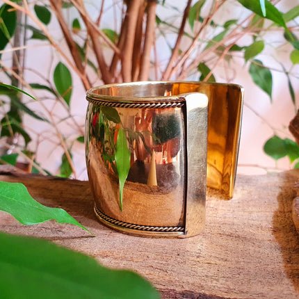 Textured Brass Cuff Bracelet / Tribal / Hammered / Boho / Ethnic / Rustic / Bohemian / Hippie / Gypsy / Jewellery / Adjustable / Unisex /