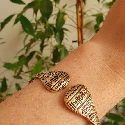 Aztec Brass Bracelet / Bangle / Cuff / Unisex / Boho / Ethnic / Rustic / Bohemian / Hippie / Gypsy / Geometric /