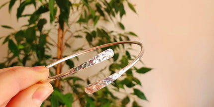Hammered Silver Arm Bracelet / Boho / Tribal / Spiral / Bangle/ Ethnic / Rustic / Bohemian / Hippie / Body jewellery / Psy / Adjustable