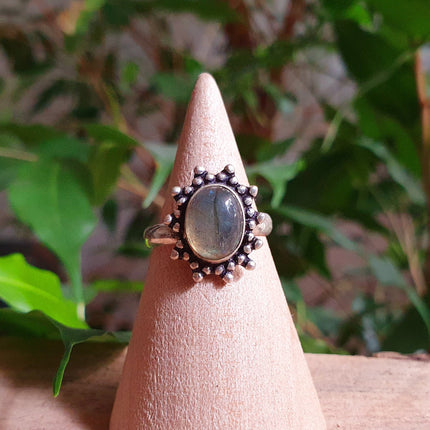 Labradorite RIng Silver Jewellery / Boho / Bohemian / Rustic / Tribal / Gypsy / Festival