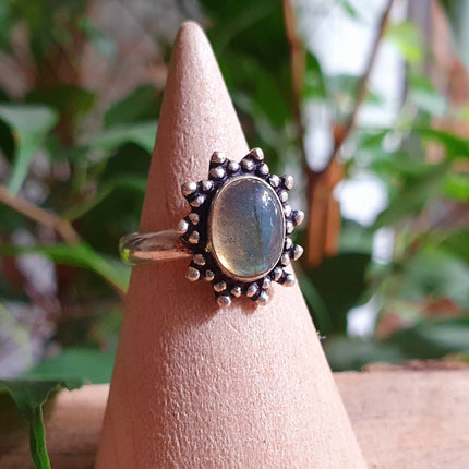 Labradorite RIng Silver Jewellery / Boho / Bohemian / Rustic / Tribal / Gypsy / Festival