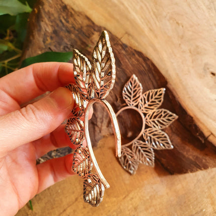 Ear Cuff Silver Leaf design / Tribal / Boho / Costume / Fancy Dress / Cosplay / Festival Jewellery / Indian /