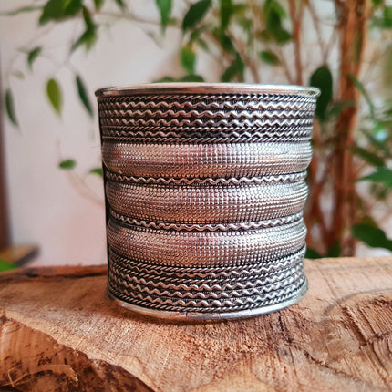 Large Silver Cuff Bracelet / Tribal / Celtic / Boho / Ethnic / Rustic / Bohemian / Hippie / Gypsy / Jewellery / Adjustable