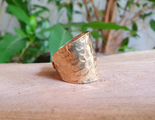 Hammered Boho Brass Ring / Bohemian / Ethnic / Psy / Rustic / Tribal / Gypsy / Festival / Healing / Festival