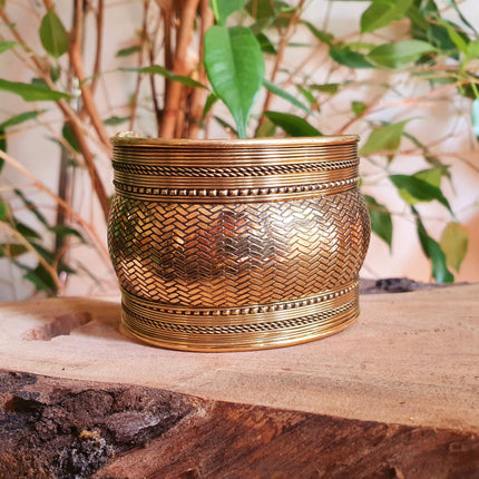 Textured Brass Cuff Bracelet / Tribal / Hammered / Boho / Ethnic / Rustic / Bohemian / Hippie / Gypsy / Jewellery / Adjustable / Unisex /