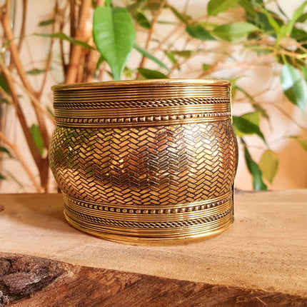 Textured Brass Cuff Bracelet / Tribal / Hammered / Boho / Ethnic / Rustic / Bohemian / Hippie / Gypsy / Jewellery / Adjustable / Unisex /