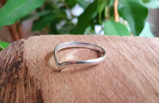 Wishbone Chevron Silver Ring / Stacking Ring / Boho / Bohemian / Psy / Rustic / Tribal / Gypsy / Festival / Healing / Festival 