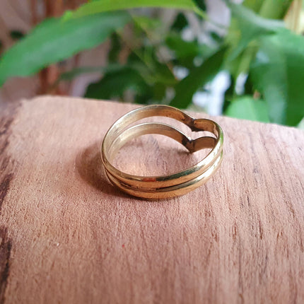 Gold Chevron Ring / Boho Jewelery / Bohemian / Stacking / Rustic / Tribal / Gypsy / Festival / Healing / Festival