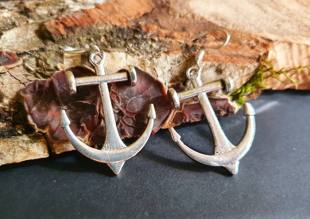 Anchor Earrings / Silver / Sailor / Sea / Ocean / Boat / Nautical / Travel / Voyage / Marine /